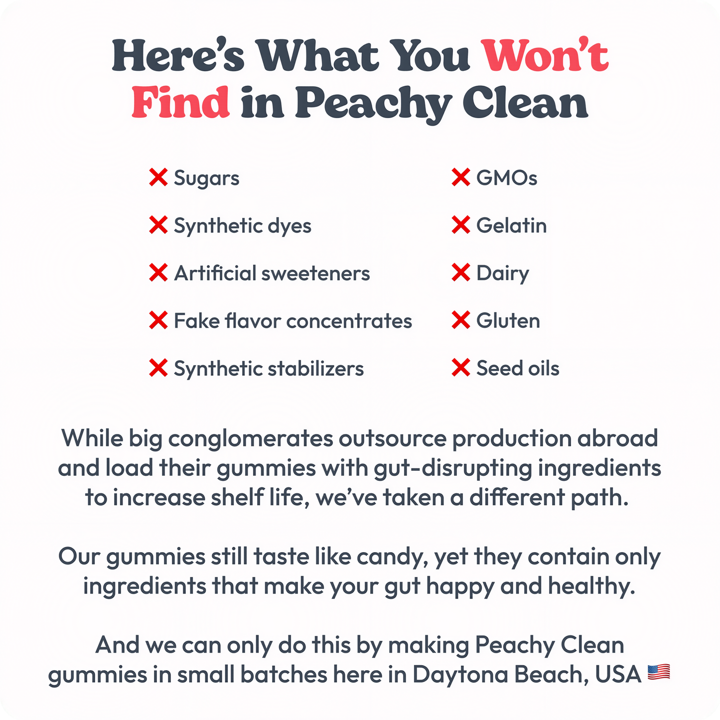 Peachy Clean Sugar-Free Pre+Probiotic Fiber Gummies